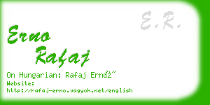 erno rafaj business card